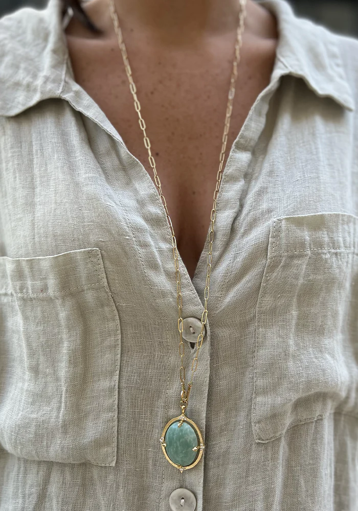 Sautoir Victoria Amazonite