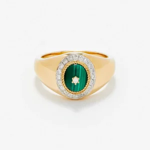 Baby Chevalière Pompadour Malachite