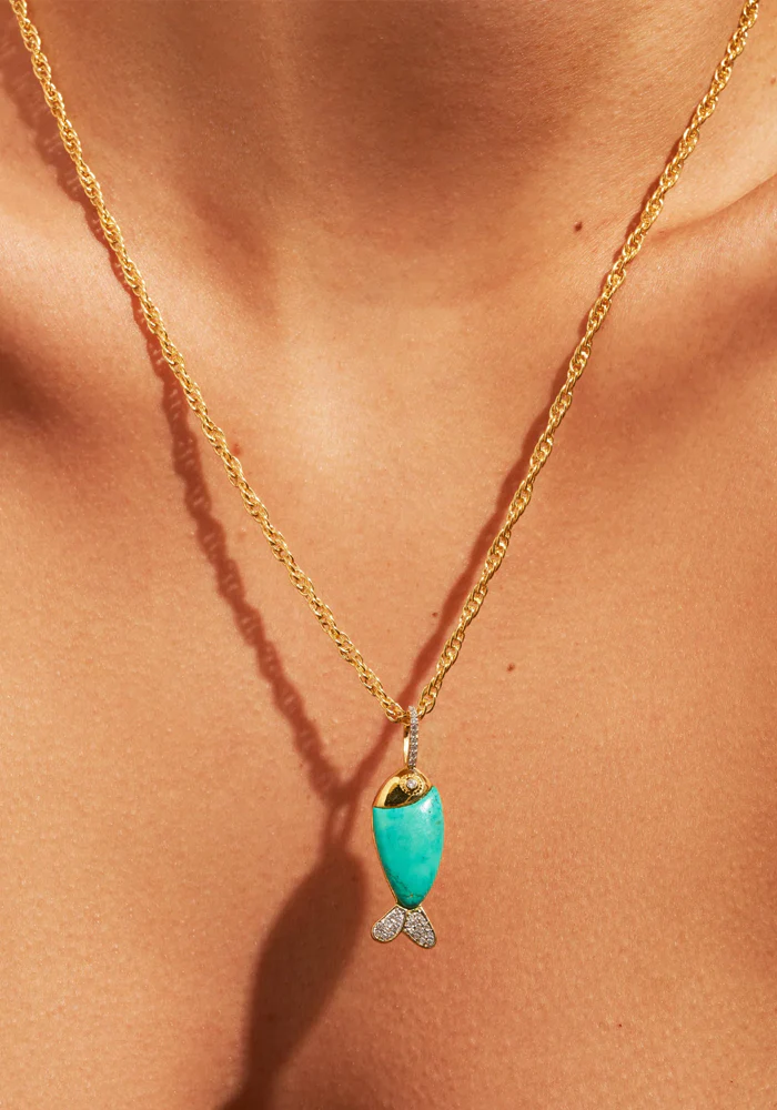 Sautoir Poisson Turquoise